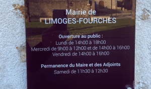 Plaque de la Mairie